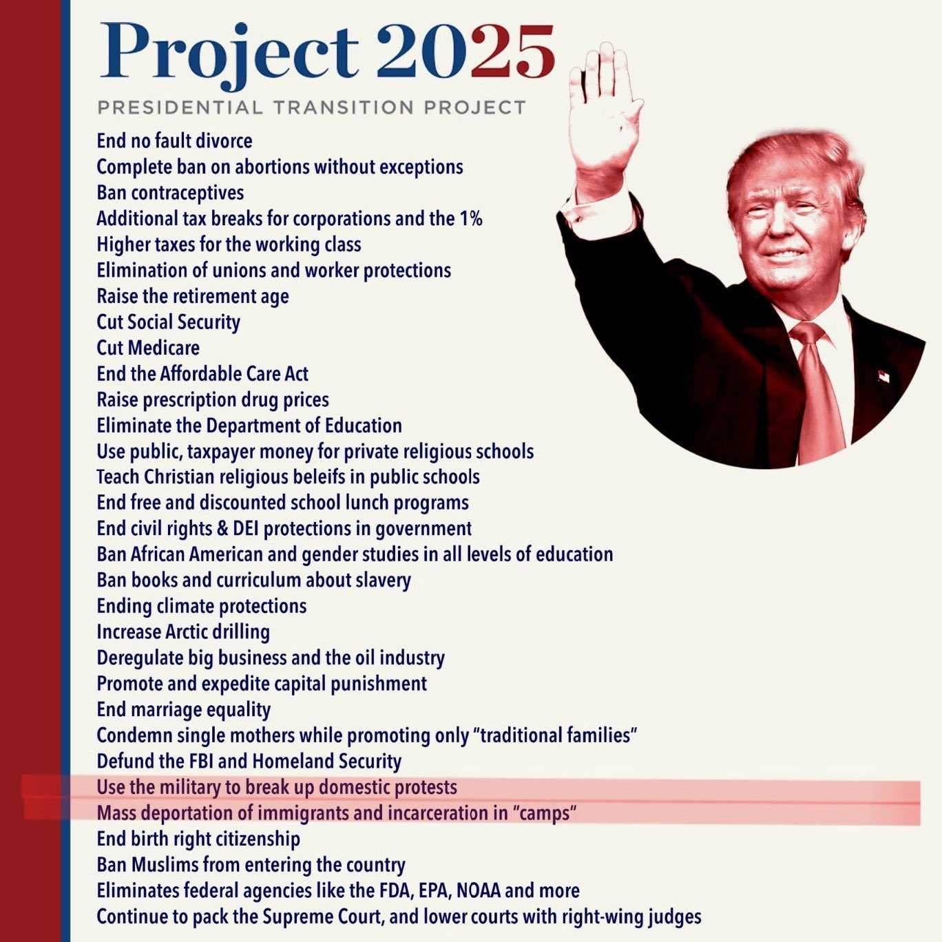 Almost as if Trump told us what he was gonna do before you idiots voted him back into the oval office
