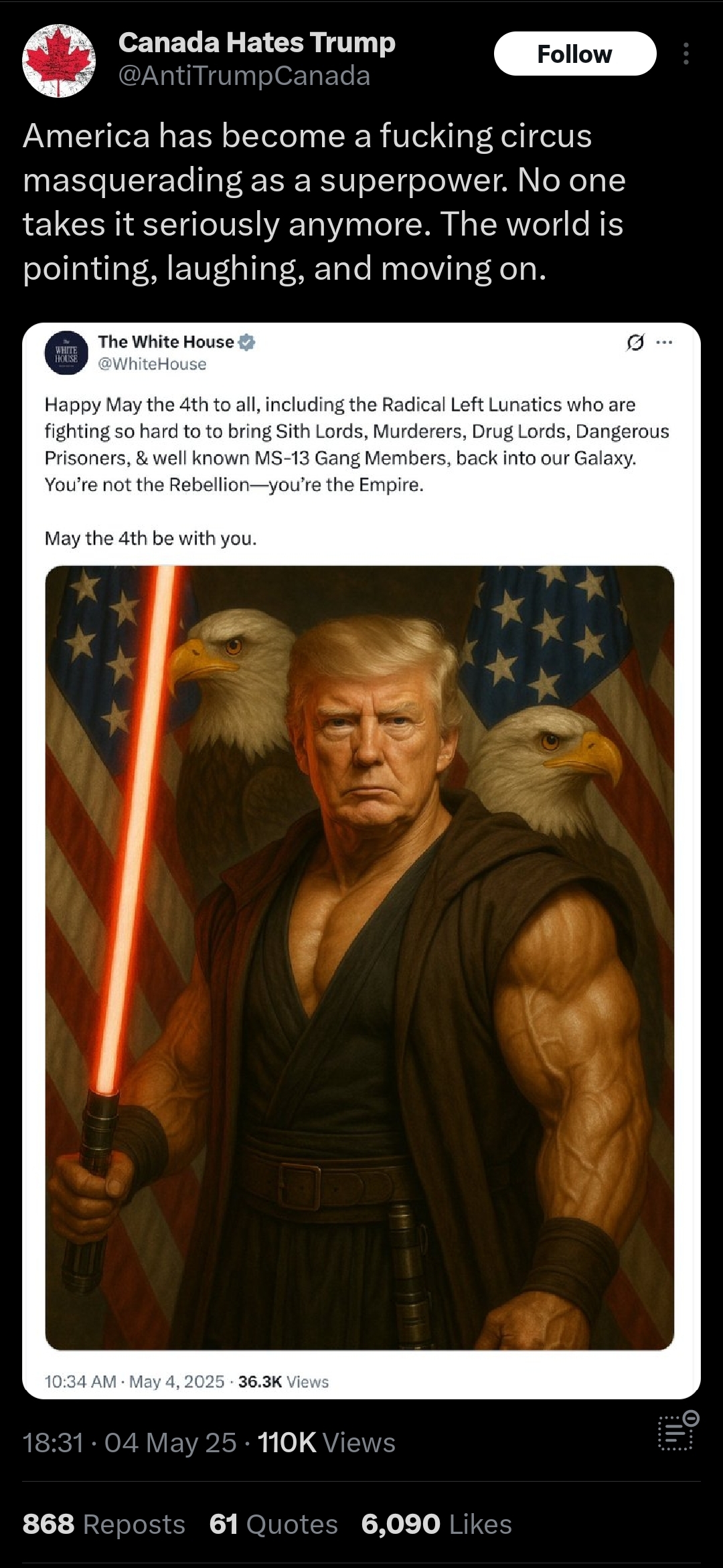 This White House post is just ridiculous